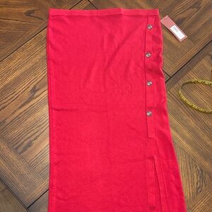 NWT Love Scarlett Women’s Large Jester Red Rouge Royal Knit Skirt